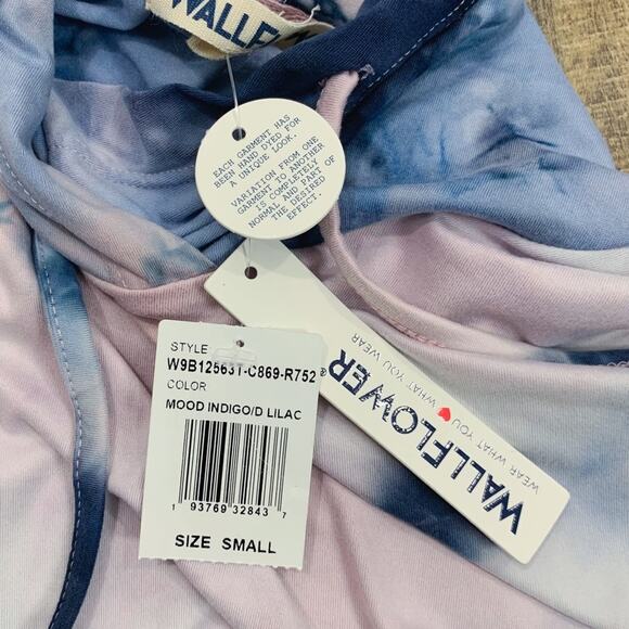 Tie dye pullover hoodie / hooded long sleeve tee lightweight - Picture 6 of 7